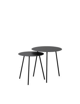 Conjunto de 2 mesas Preto Ferro 55 x 55 x 54 cm (2 Unidades)