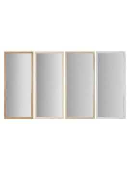 Espelho de parede Home ESPRIT Branco Castanho Bege Cinzento Cristal poliestireno 68 x 2 x 156 cm...