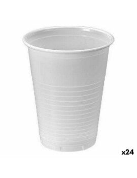 Set de vasos reutilizables Algon Blanco 25 Piezas 200 ml (24 Unidades)