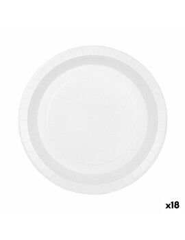 Conjunto de pratos Algon Descartáveis Cartão Branco 20 Peças 17 cm (18 Unidades)