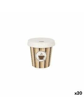 Set de Vasos Algon Con Tapa Desechables Café Cartón 10 Piezas 120 ml (20 Unidades)