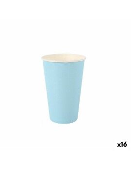 Set de Vasos Algon Desechables Cartón Azul 7 Piezas 450 ml (16 Unidades)