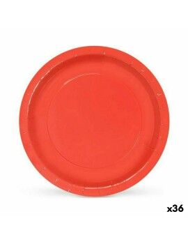 Conjunto de pratos Algon Descartáveis Cartão Vermelho 10 Peças 20 x 20 x 1,5 cm (36 Unidades)