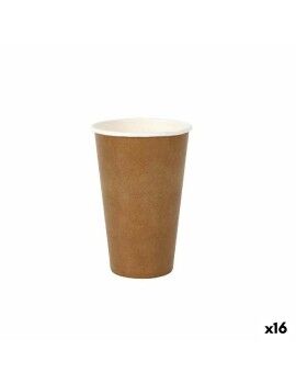 Set de Vasos Algon Desechables papel kraft 15 Piezas 450 ml (16 Unidades)