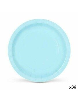Conjunto de pratos Algon Descartáveis Cartão Azul 10 Peças 20 cm (36 Unidades)