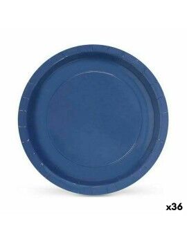 Conjunto de pratos Algon Descartáveis Cartão Azul 10 Peças 23 x 23 x 1,5 cm (36 Unidades)