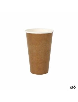 Set de Vasos Algon Desechables papel kraft 6 Piezas 450 ml (16 Unidades)