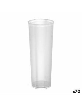 Set de vasos reutilizables Algon De tubo Transparente 6 Piezas 300 ml (70 unidades)