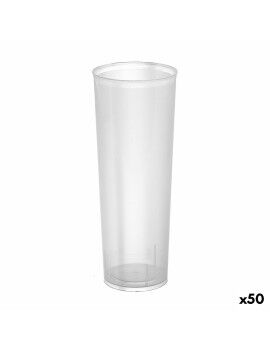 Conjunto de copos reutilizáveis Algon De tubo Transparente 10 Peças 300 ml (50 Unidades)