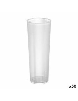 Set de vasos reutilizables Algon De tubo Transparente 10 Piezas 300 ml (50 Unidades)