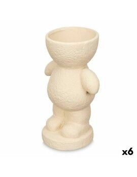Figura Decorativa Bege Dolomite 16 x 25 x 12 cm (6 Unidades) Vaso