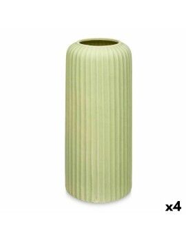 Vaso Verde Dolomite 16 x 40 x 16 cm (4 Unidades) Riscas