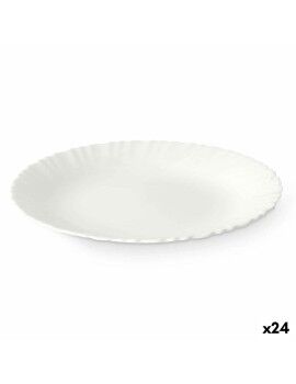 Plato Llano Blanco 24 x 2 x 24 cm (24 Unidades)