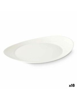 Plato Llano Blanco Vidrio 30,5 x 3 x 26 cm (18 Unidades)