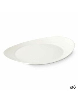 Prato de Jantar Branco Vidro 30,5 x 3 x 26 cm (18 Unidades)