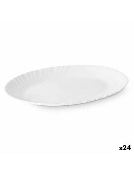 Fuente de Cocina Blanco Vidrio 25 x 2 x 19 cm (24 Unidades)