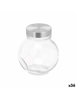 Frasco de bolachas Transparente Vidro 460 ml (36 Unidades) Com tampa Ajustável