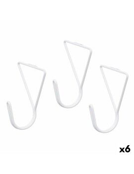 Colgadores Blanco Metal Triangular Set 3 Piezas (6 Unidades)