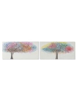 Pintura Home ESPRIT Árvore Moderno 120 x 3 x 60 cm (2 Unidades)