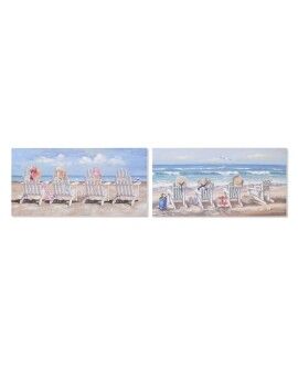 Pintura Home ESPRIT Cama de Rede Mediterrâneo 120 x 3 x 60 cm (2 Unidades)