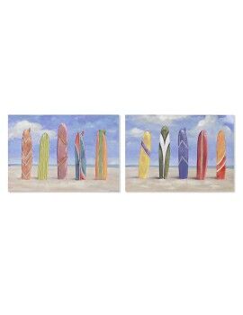 Cuadro Home ESPRIT Surf 100 x 3 x 70 cm (2 Unidades)