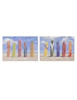 Pintura Home ESPRIT Surf 100 x 3 x 70 cm (2 Unidades)
