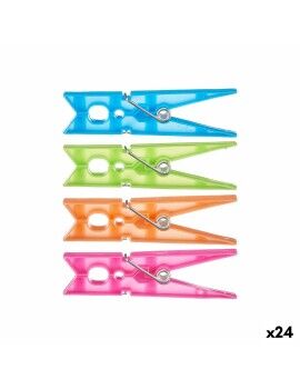 Molas da Roupa Multicolor Plástico 24 Peças Conjunto (24 Unidades)