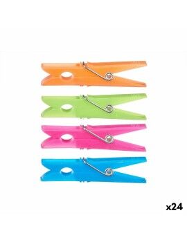 Molas da Roupa Multicolor Plástico 24 Peças Conjunto (24 Unidades)