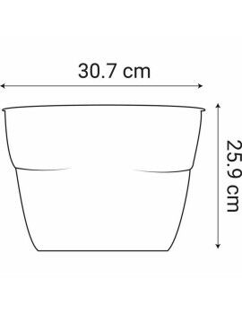 Vaso EDA 77,3 x 30,7 x 25,9 cm Antracite Cinzento escuro Plástico Oval Moderno