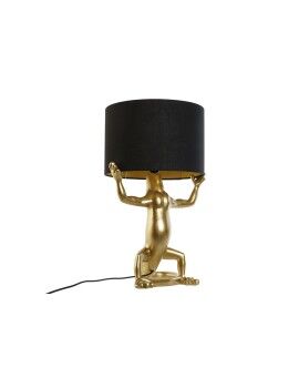 Lâmpada de mesa Home ESPRIT Preto Dourado Resina 50 W 220 V 31 x 28 x 50 cm (2 Unidades)