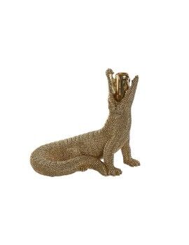 Figura Decorativa Home ESPRIT Dorado Cocodrilo 26,5 x 18 x 23,5 cm