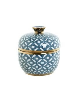 Tibor Home ESPRIT Azul Dourado Alumínio Porcelana 18,5 x 18,5 x 20 cm