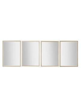 Espelho de parede Home ESPRIT Branco Castanho Bege Cinzento Cristal poliestireno 70 x 2 x 97 cm...