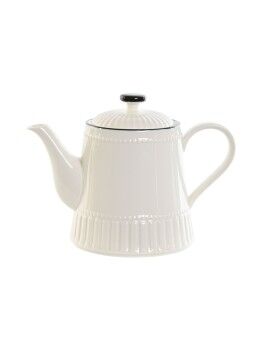 Tetera Home ESPRIT Blanco Negro Porcelana 1 L