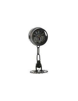 Reloj de Mesa Home ESPRIT Blanco Negro Plateado Metal Cristal 18 x 17 x 40,5 cm