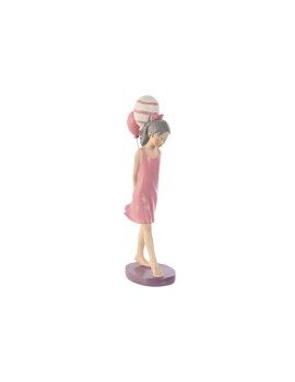 Figura Decorativa Home ESPRIT Rosa Malva chica 7 x 11 x 27 cm