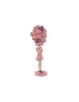 Figura Decorativa Home ESPRIT Cor de Rosa Malva chica 11 x 11,7 x 32 cm