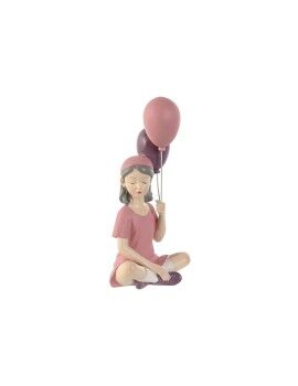 Figura Decorativa Home ESPRIT Rosa Malva chica 10,5 x 7,5 x 21 cm