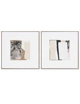 Pintura Home ESPRIT Abstrato Urbana 82,3 x 4,5 x 82,3 cm (2 Unidades)