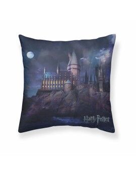 Capa de travesseiro Harry Potter Go to Hogwarts Azul Marinho 50 x 50 cm