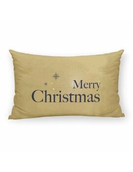 Capa de travesseiro Harry Potter Merry Christmas Dourado 30 x 50 cm