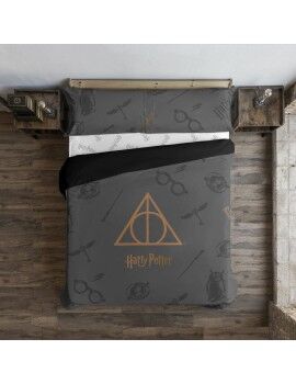 Capa nórdica Harry Potter Deathly Hallows Multicolor 220 x 220 cm Casal
