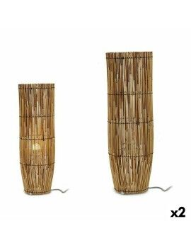 Luminária de chão Natural Bambu 21,5 x 62 x 21,5 cm (2 Unidades)