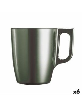 Taza Luminarc Flashy Verde Vidrio 250 ml (6 Unidades)