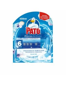 Ambientador de ar de casa de banho Pato Discos Activos Marinha 6 Unidades Desinfetante