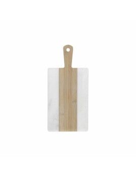 Tábua de corte DKD Home Decor Branco Natural Bambu Mármore Plástico Retangular 38 x 18 x 1 cm