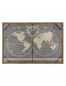 Pintura DKD Home Decor S3017928 Mapa do Mundo (120 x 4 x 80 cm)