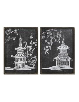 Cuadro DKD Home Decor 50 x 2,8 x 70 cm Oriental (2 Unidades)