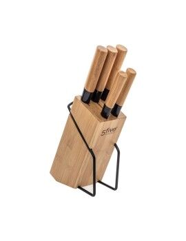 Set de Cuchillos con Soporte de Madera 5five Simply Smart 32,5 x 22,5 x 7,5 cm