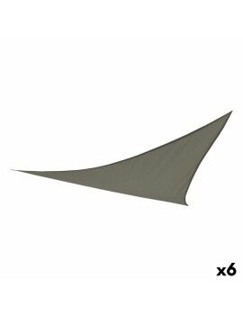 Toldos de vela Aktive Triangular Cinzento 360 x 0,5 x 360 cm (6 Unidades)